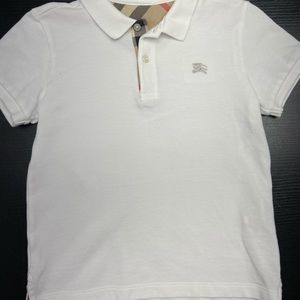 Burberry White Polo Shirt, Sz 5
